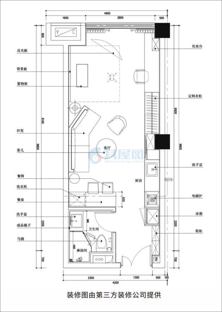 53㎡公寓户型-装修参考图